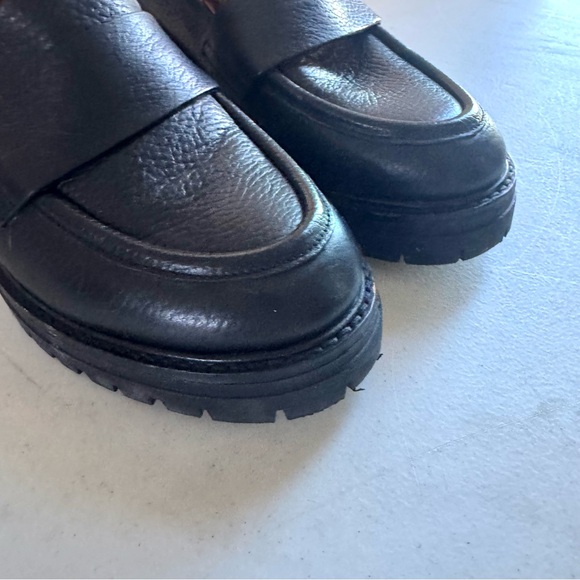Gentle Souls Brenda Leather Chunky Platform Loafers Black Size 8 - Picture 4 of 8